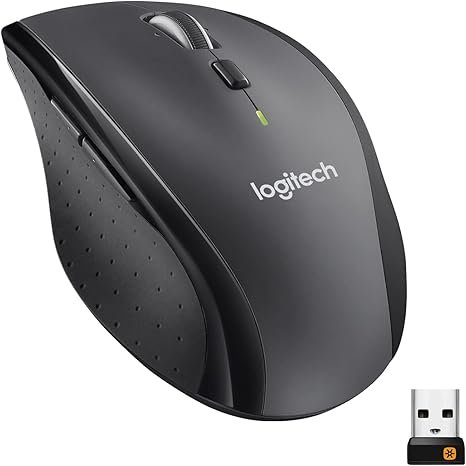 Logitech M705 Marathon Wireless Mouse, Gaming Mouse Wireless, 2.4 GHz USB-A Receiver, 5-Programmable Buttons, 3-Year Battery, PC, Mac, Laptop, Chromebook - Black