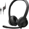 Logitech H390 Gaming Headphones, Wired Headphones with Mic, USB-A Headset with Microphone for PC, Noise Cancelling Microphone for Video Meetings, Music, Gaming - Black (Pack of 12)