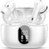 61HyQ94QVGL._AC_SL1500_.jpg Wireless Earbuds, Bluetooth 5.4 Headphones Bass Stereo, Ear Buds with Noise Cancelling Mic, LED Display in Ear Earphones Clear Calls, IP7 Waterproof Bluetooth Earbuds for Phones/Sports/Laptop, White