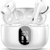 61HyQ94QVGL._AC_SX466_.jpg Wireless Earbuds, Bluetooth 5.4 Headphones Bass Stereo, Ear Buds with Noise Cancelling Mic, LED Display in Ear Earphones Clear Calls, IP7 Waterproof Bluetooth Earbuds for Phones/Sports/Laptop, White
