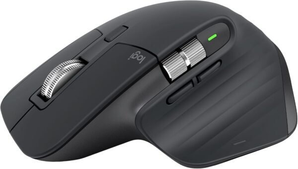 Logitech MX Master 3S Wireless Mouse Standard Edition with Logi Bolt USB Receiver, Ultra-Fast Scrolling, Ergo, 8K DPI, Track on Glass, Quiet Clicks, USB-C, Bluetooth, Windows, Linux, Chrome- Pale Grey