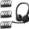 Logitech H390 Gaming Headphones, Wired Headphones with Mic, USB-A Headset with Microphone for PC, Noise Cancelling Microphone for Video Meetings, Music, Gaming - Black (Pack of 12)