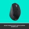 Logitech M720 Triathlon Wireless Mouse, Bluetooth, USB Unifying Receiver, 1000 DPI, 6 Programmable Buttons, 2-Year Battery, Compatible with Laptop, PC, Mac, iPadOS - Black