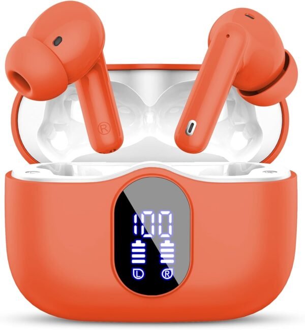 61gu43yGvjL._AC_SL1500_.jpg Wireless Earbuds, Bluetooth 5.4 Headphones Bass Stereo, Ear Buds with Noise Cancelling Mic, LED Display in Ear Earphones Clear Calls, IP7 Waterproof Bluetooth Earbuds for Phones/Sports/Laptop, White