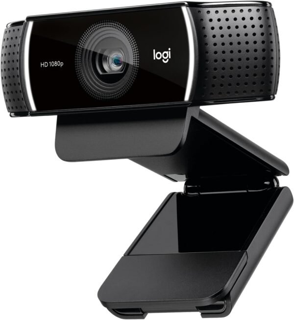 Logitech C922x HD Pro PC Webcam, Full HD 1080p/30fps or 720p/60fps Video, HD Light Correction, Works with Microsoft Teams, Google Meet, Zoom, Nintendo Switch 2’s new GameChat mode, Mac/Tablet- Black