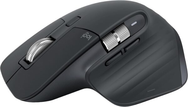 Logitech MX Master 3S Wireless Mouse Standard Edition with Logi Bolt USB Receiver, Ultra-Fast Scrolling, Ergo, 8K DPI, Track on Glass, Quiet Clicks, USB-C, Bluetooth, Windows, Linux, Chrome- Pale Grey