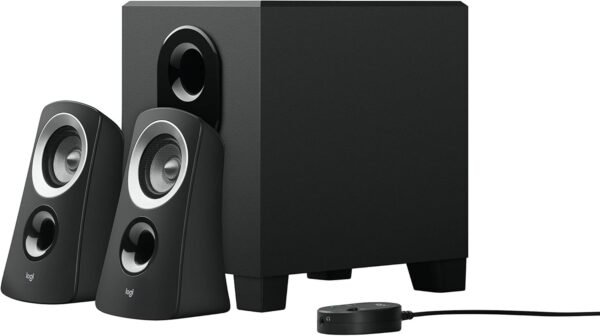 714sJeS46GL._AC_SL1500_.jpg Logitech Z313 2.1 Multimedia Speaker System with Subwoofer, Full Range Audio, 50 Watts Peak Power, Strong Bass, 3.5mm Audio Inputs, PC/PS4/Xbox/TV/Smartphone/Tablet/Music Player - Black