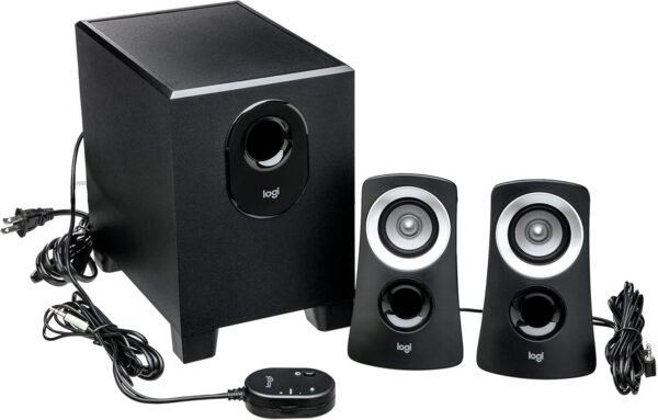 81wcaJsMCTL._AC_SL1500_.jpg Logitech Z313 2.1 Multimedia Speaker System with Subwoofer, Full Range Audio, 50 Watts Peak Power, Strong Bass, 3.5mm Audio Inputs, PC/PS4/Xbox/TV/Smartphone/Tablet/Music Player - Black
