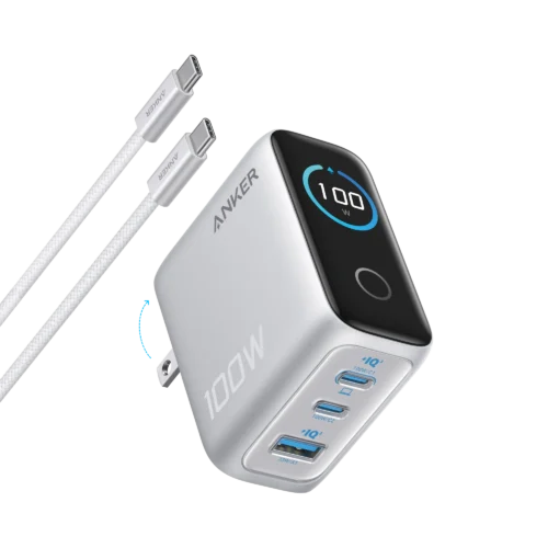 Anker Charger (10oW, 3 Ports,Smart Display)