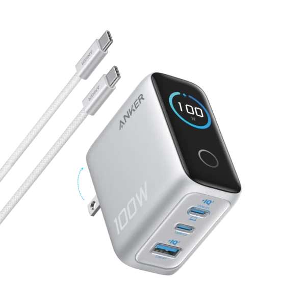 Anker Charger (10oW, 3 Ports,Smart Display)