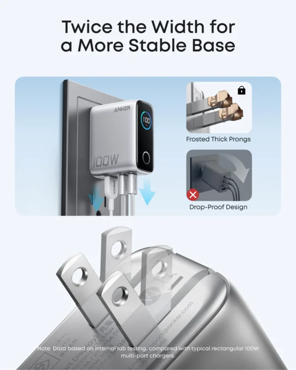 Anker Charger (10oW, 3 Ports,Smart Display)