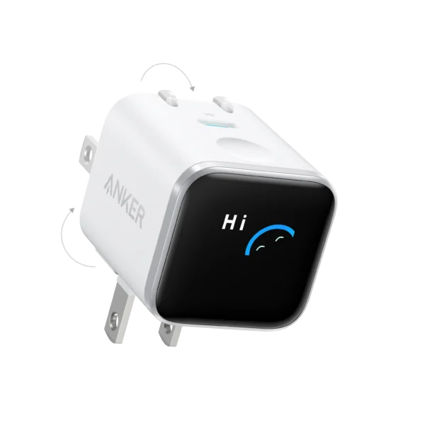 Anker Nano Charger (45W, Smart Display, 180° Foldable)