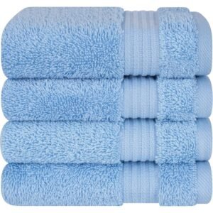 cotton paradise zestaw 4 tureckich ściereczek 100% bawełna, miękkie, chłonne, czarne, do rąk i twarzy