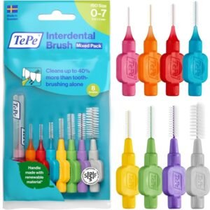 tepe szczotka międzyzębowa, oryginalna, różowa, 0,4 mm/iso 0, 20 szt., usuwanie płytki nazębnej, wydajne czyszczenie między zębami, nić do zębów, do wąskich szczelin