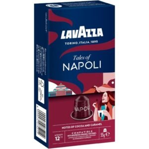 lavazza tales of napoli, 10 kapsułek nespresso, nuty kakao i karmelu, intensywność 12/13