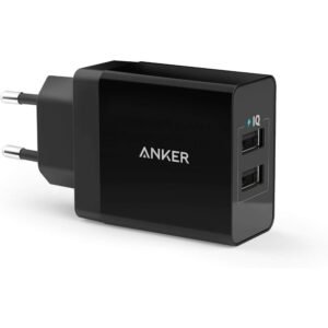 anker 24 w 2 port usb charger with poweriq™ technology 24w