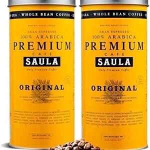 premium original coffee beans – nagradzana nagroda café saula, 100% hiszpańska mieszanka espresso arabica (2 x 500 g.)