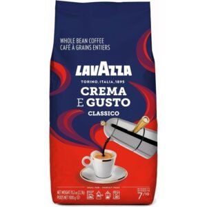 lavazza crema e gusto classico, ziarna kawy prażone, espresso, arabica/robusta, intensywność 7/10, 1kg