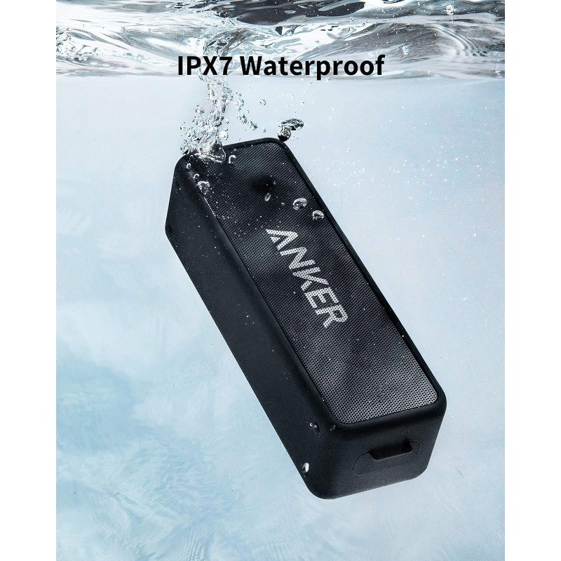 soundcore 2 anker głośnik bluetooth, ogromny z dwoma przetwornikami basowymi, akumulator 24 h, ulepszona ochrona przed wodą ipx7, bezprzewodowy, do iphone'a, galaxy itd. (czarny) soundcore 2 anker głośnik bluetooth, ogromny z dwoma przetwornikami basowymi, akumulator 24 h, ulepszona ochrona przed wodą ipx7, bezprzewodowy, do iphone'a, galaxy itd. (czarny)