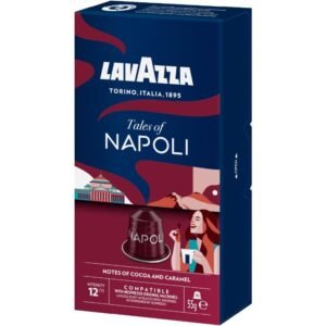 lavazza tales of napoli, 10 kapsułek nespresso, nuty kakao i karmelu, intensywność 12/13