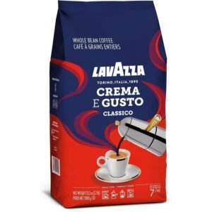 lavazza crema e gusto classico, ziarna kawy prażone, espresso, arabica/robusta, intensywność 7/10, 1kg