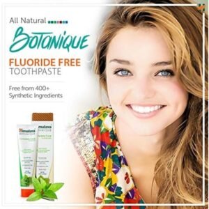 himalaya botanique toothpaste – fluoride/sls/gluten/carrageenan free, fights plaque & bad breath, protects gums 150g
