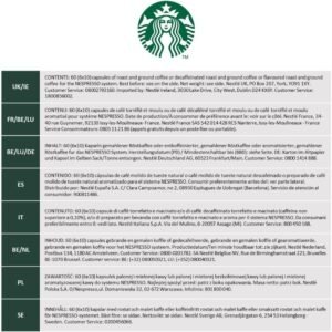 starbucks discovery variety pack od nespresso, kapsułki kawy 6 x 10 (60 kapsułki) amazon exclusive