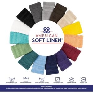 american soft linen luksusowe ręczniki łazienkowe 100% bawełna, 600g/m², 4szt, tureckie, czarne